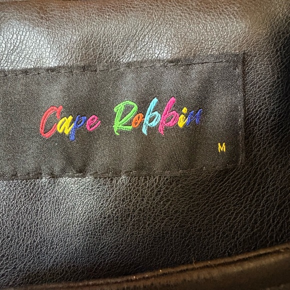 RODEO QUINCY Black Leather Jacket with Leopard lining and sequin detailing - Picture 7 of 7